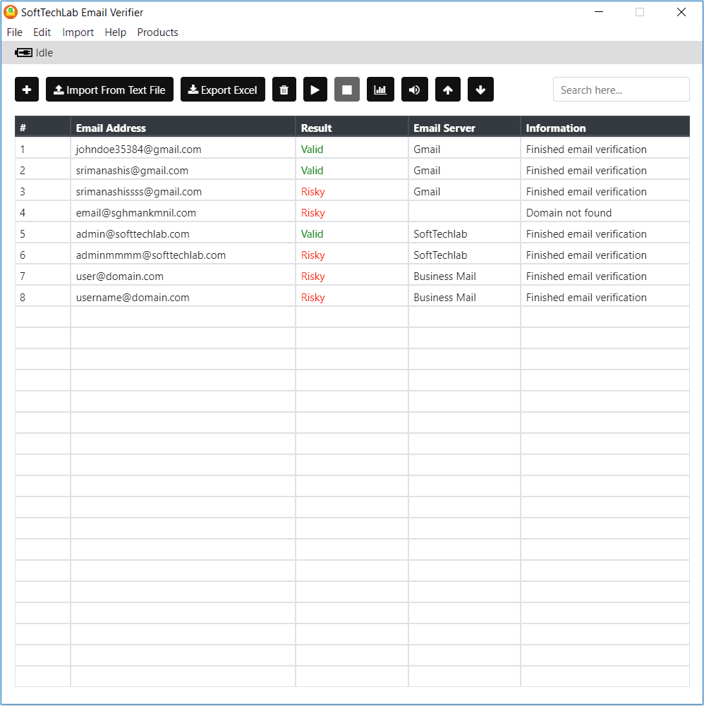 Real Email Verifier Interface